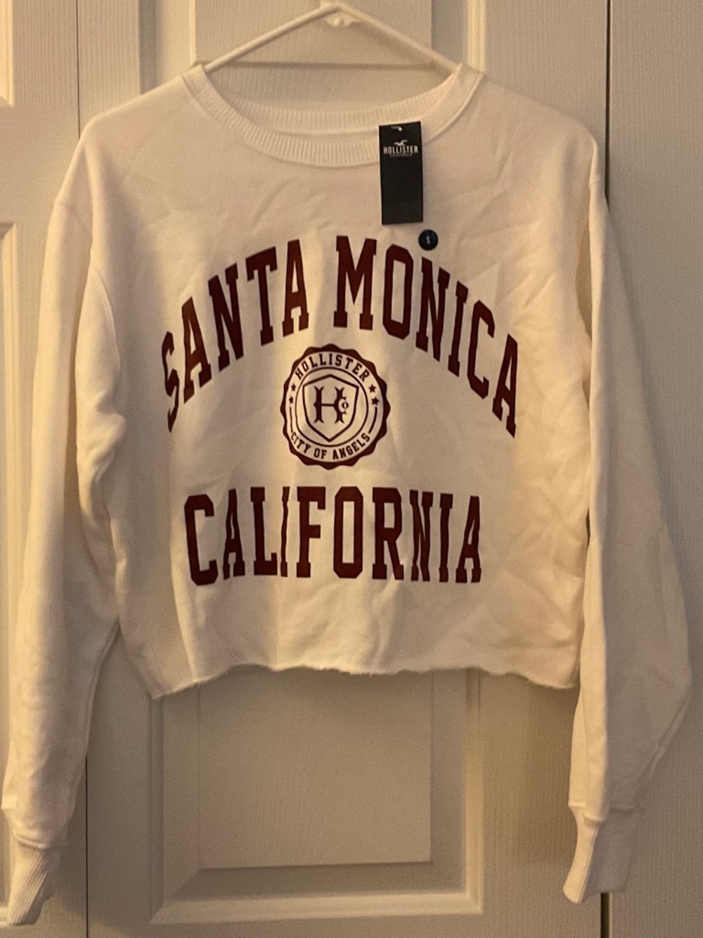 Hollister Sweatshirt White Small